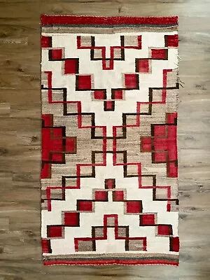 VINTAGE ORIGINAL 1920s NAVAJO RUG Antique Native American 20s 30s Carpet Textile • £750