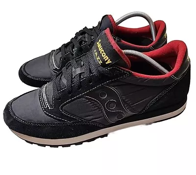 Saucony Mens Shoes Sneakers Jazz Original 2044-251 Leather Black Red Size 12 M • $99.99