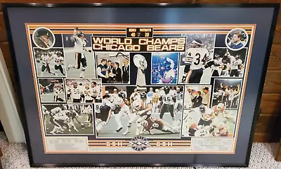 1985-86 Chicago Bears Super Bowl XX 20 World Champions Matted Framed Poster • $74.99