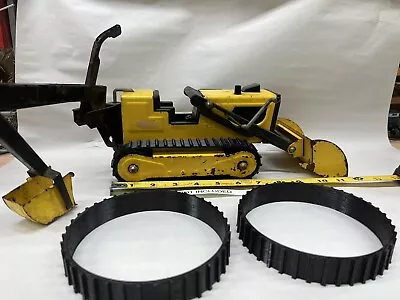 Vintage Tonka T-6  Bulldozer Rubber Track Pressed Steel (TRACKS ONLY) • $22.27