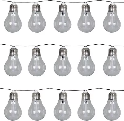 Luxform Solar String Light Hanging Bulb Outdoor Lighting Corfu Energy Saving • £18.99