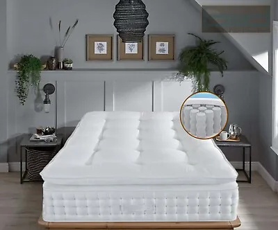 3000 Memory Foam Pillow Top Mattress 3ft 4ft 4ft6 Double 5ft King Size 6ft Uk • £134.99