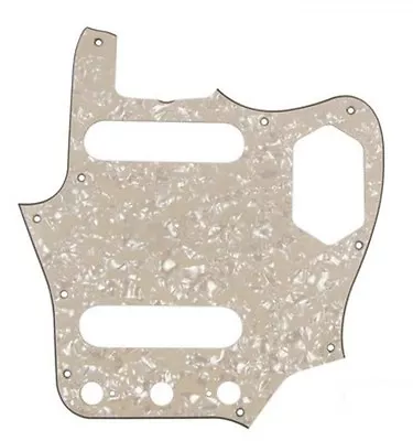 Genuine Celluloid Jaguar Pickguard Cream Pearl 4 Ply For USA Style Guitar • $29.99