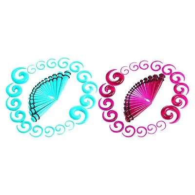 36x     Set Spiral Tapers Tunnels And Plugs • £7.26