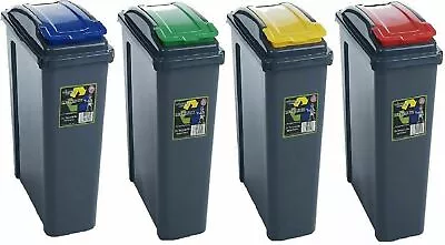 £12.49 • Buy Plastic Recycle Bin Lift Top Lid 25L Rubbish Dustbin Kitchen Garden Waste Bin