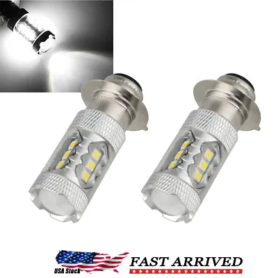 2x 6000K H6 LED Motorcycle Moped ATV Headlight Bulb Turn Signal Brake Rear Lamp • $9.49