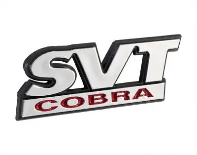 1999-2002 Ford Mustang Red & Chrome  SVT Cobra  Rear Trunk Deck Lid Emblem • $13.95