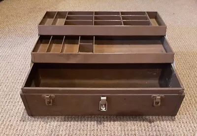 Vintage  KENNEDY KITS Tool Tackle Box W/ Two Cantilever Partitioned Trays • $51.64