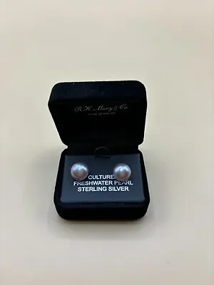 R.H.Macy & Co. Fine Jewelry Cultured Freshwater Pearl Sterling Silver Earrings • $28.99