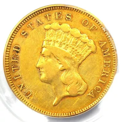 1879 Three Dollar Indian Gold Coin $3 - Certified PCGS XF45 (EF45) - Rare Date! • $2132.75