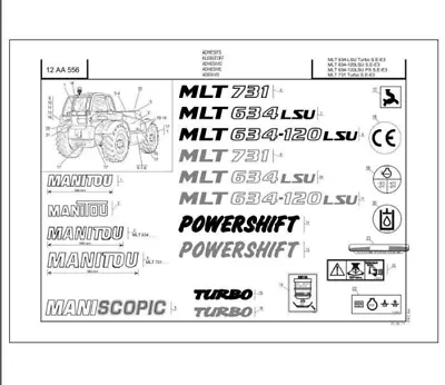 Manitou MLT731 Serie E E3 Parts Catalog • £29.99