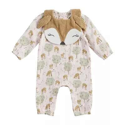 Mud Pie H1 Great Outdoors Waffle Deer 1 Piece & Bib Set 11030446 - Choose Size • $27.99