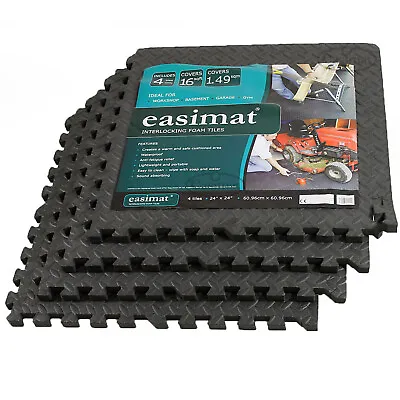 20mm Shock Absorbing Protective Gym Floor Mats Anti Fatigue Utility Garage Tile • £17.99