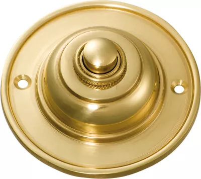 Classic Round Brass 75 Mm Diameter 12 V Wired Door Bell Pressbutton6 Finishes • $26.10