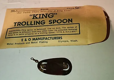 Vintage E O MFG King Trolling Spoon Salmon Fishing Lure Olympia WA  • $11