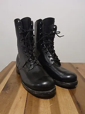 Vintage 1966 B.F. Goodrich Black Leather USA Military Issue 10  Combat Boots 9R • $100