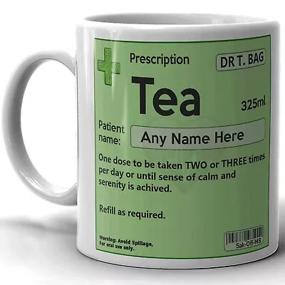 Novelty Mug Personalised Prescription Doctor Customised Funny Mugs For Men Name • £8.99