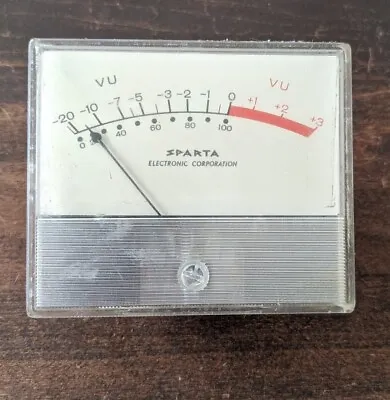 Vintage Sparta Electronic Corporation VU Meter -20 To +3. • $74.99