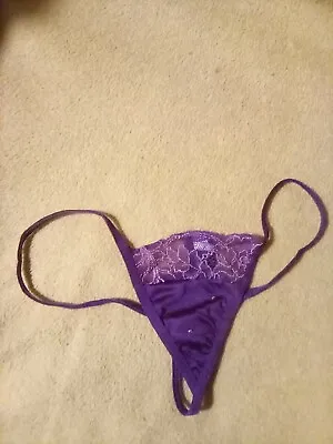 Fredericks Of Hollywood Purple V String Thong Panty Size S  NWOT  • $4