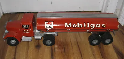 Antique VTG Pressed Steel Wood Mobil Oil Smith Miller Mobilgas Truck Tanker Pup  • $999.99