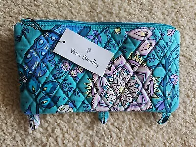 NWT Vera Bradley Peacock Garden Pencil Pouch Makeup Or Coupon Organizer • $21.95