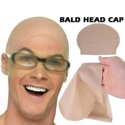 Skinhead Bald Party Up Head Rubber Cap Costume Cover Wig Latex Dress • $13.89