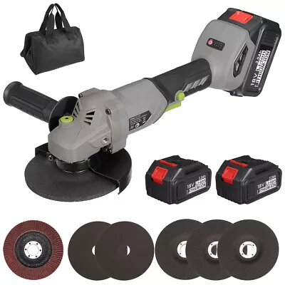 Brushless Angle Grinder Cordless Cutting Powerful Tool Wrench Discs +2 Batteries • $47.99