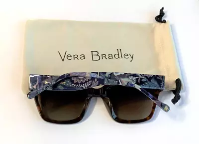 New VERA BRADLEY Roxana Sunglasses Polarized UV Protection Java Navy Camo Print • $38.95