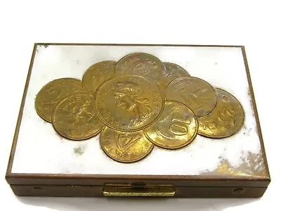 French Money Coin Change Box Storage Vintage France • $29.99