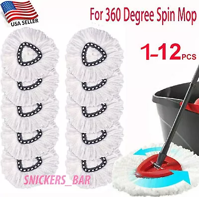 1-12 Pcs Replacement Microfiber Mop HEAD For O-Cedar Spin Mop Refills Easy Clean • $2.79