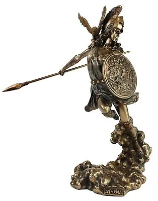 9  ATHENA Goddess Of War Running W Spear Greek Mythology Statue Bronze Color • $66.38