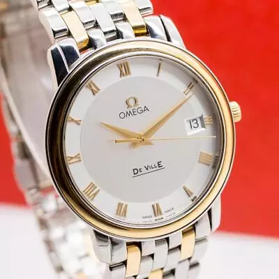 Omega De Ville Prestige 196.1150 Two-tone Steel & Gold Quartz Men's Watch • $1700