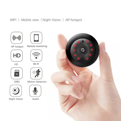 Spy Camera Wireless HD Wifi Surveillance Security Night Vision Motion Detection • £27.80