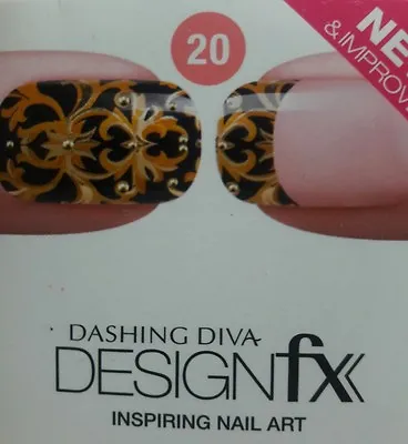 Striking Gold Dashing Diva Design Fx Nail Wraps Dashing Diva Nail Appliques • £15