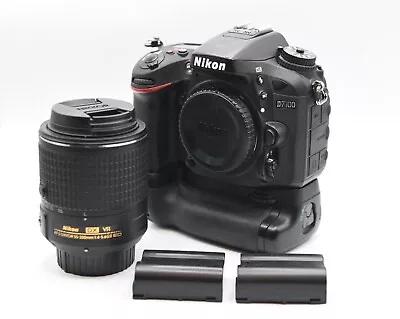 MINT Nikon D7100 Camera With Nikkor 55-200 1:4-5.6 GII ED VR And Battery Grip • $428