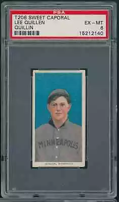 1909-11 T206 Sweet Caporal 350/30 Baseball Lee Quillen Quillin PSA 6 EX-MT B8 • $850