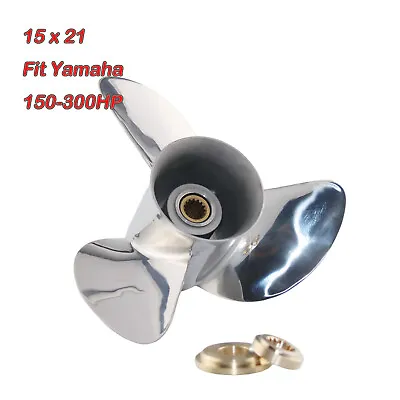 Stainless Propeller 15 X 21 For Yamaha Boat Engine 150 175 200 220 225 250 300HP • $488.80