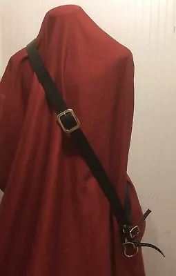 £86.64 • Buy 1.5  Width Top Quality Leather Baldric - Loop Or Buckle - SCA Pirate SCA LARP