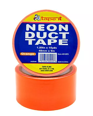 24 Rolls Of Neon Orange Duct Tape - 1.89  X 10 Yds - 10 Mil • $65