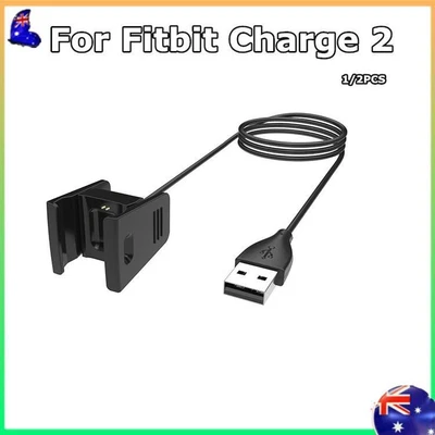$10.88 • Buy 1/2 USB Charger Charging Cable For Fitbit Charge 2 Wristband Smart Fitness Watch