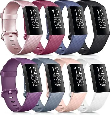 For Fitbit Charge 4 3 Replacement Band Soft Silicone Bracelet Strap Wristband AU • $8.69