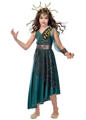 £32.49 • Buy Childrens Halloween Medusa Girl Scary Fancy Dress Costume Ancient Greek