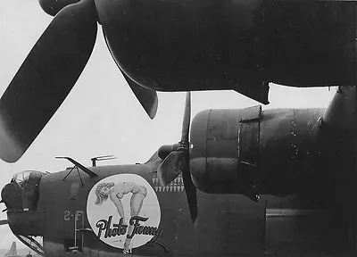 B&W WW2 Photo WWII USAAF B-24 Photo Recon Bomber World War Two US Army  / 5016 • $5.95