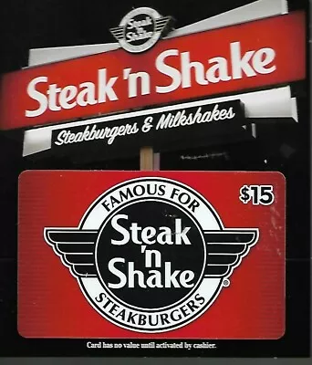 Steak 'n Shake Restaurant Gift Card - No Value • $1.29
