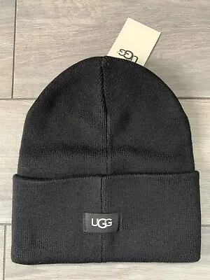 Ugg Cuffed Knit Beanie Black Nwt $55 One Size • $27.99