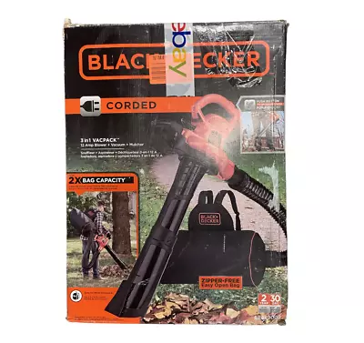 OPEN BOX - BLACK+DECKER 3-in-1 Leaf Blower Leaf Vacuum Mulcher (BEBL7000) • $64.72