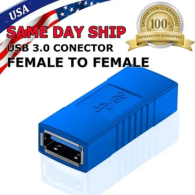 $1.75 • Buy New USB 3.0 Type A Female To Female Adapter Coupler Gender Changer Connector US