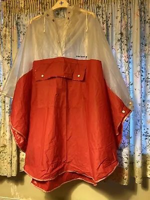 Vintage Mary Quant Poncho Rain Cape Rare Red And White • £23.99