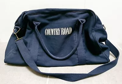 Country Road Vintage Zip Cotton Bag - Navy • $25