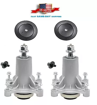 2 Complete Spindle W/ Pulley 46  For Poulan PB23H46YT PP19H46 PP20VA46 46  Deck • $79.99